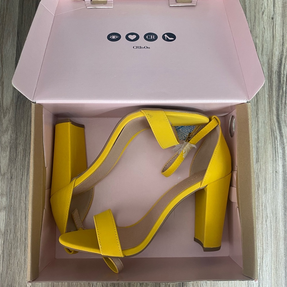Charlotte Russe Yellow Block Heels